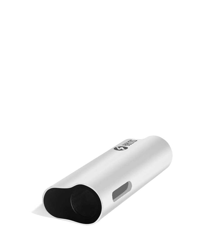 Pearl White top view Sutra Vape Auto Cartridge Vaporizer on white background